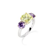 Ring Amen Woman in Silver Zircone RCK3TOBMEVI-18 - RCK3TOBMEVI-18